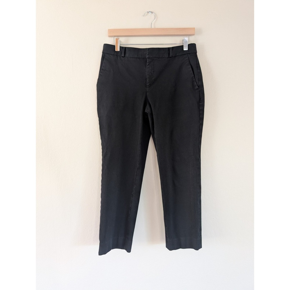Banana Republic Avery Black Straight Ankle Pants 6 Corporate Work Stretch Office